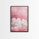 Dreamy Pink Clouds Canvas Print Light and Airy Minimalist Art Above Bed Wall Art Guest Room Decor Rustic Aesthetic Fall Accent Gift