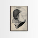 Golden Ratio Inspired Abstract Canvas Print Minimalist Monochrome Wall Art Unique Geometric Home Decor Artistic Gift Design