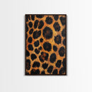 Leopard Wall Art Framed Canvas Print, Animal Print Rustic Decor, Bedroom Art, Skinny Tall Wall Art, Farmhouse Living Room Art
