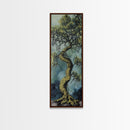 Oak Tree Art, Canvas Print, moody art, botanical prints, farmhouse art, vertical wall art, rustic art, extra wide art, above bed wall art