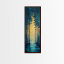 Moody Forest, pine tree art, landscape painting, dark romance painting, nature wall art, forest at dusk painting
