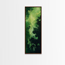 Green, Abstract Art, Framed Canvas Print, green wall art, sage green wall art, botanical prints, geometric wall art, extra wide art