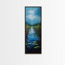 Marsh Painting, Coastal Landscape, Canvas Print, Lake Tahoe Art, Rustic Wall Art, Above Couch Art, Vertical Wall Art