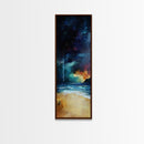 Stormy Ocean, Moody Art, Canvas Print, Nautical Painting, Dark Romance Painting, Coastal Wall Art, Living Room Art