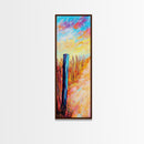 Fenced Path, rustic decor, framed canvas print, landscape painting, autumn painting, farmhouse art, guest room art