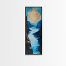 River, Canyon, Canvas Print, blue and green wall art, landscape painting, horizon painting gray white, nature art, above couch art, gift idea