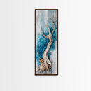 Gnarled tree, birch tree painting, Joshua tree art, pine tree art, rustic decor, farmhouse art, framed canvas print, moody art