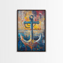 Nautical Anchor, Coastal Wall Art, Rustic Ocean Painting, Nautical Decor, Coastal Cowgirl Wall Art, Canvas Print, Gift Idea