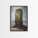 Ozymandias Art, moody art, coastal decor, wabi sabi art, rustic wall art, nautical decor, Framed Canvas Print, extra wide art