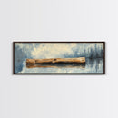 Driftwood Reflection Framed Canvas Print Coastal Wall Art, Rustic Lake House Decor, Minimalist Nature Art, Neutral Bedroom Wall Decor