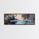 Exotic Palm Oasis Canvas Print Tropical Paradise Wall Art Boho Beach Decor Relaxing Home Accent Bedroom Living Room Gift
