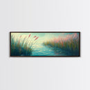 Tranquil Marsh Art Canvas Print Coastal Landscape Wall Decor Nature Inspired Painting Pastel Home Accent Bedroom or Bathroom Wall Art
