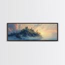 Misty Island Sunrise Canvas Print - Scenic Landscape Wall Art, Living Room Decor, Soft Light Artwork, Serene Home Office Art