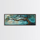 Ancient Oak Tree Framed Canvas Print - Moody Nature Wall Art, Dreamy Landscape Painting, Rustic Living Room Decor, Boho Tree Artwork