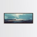Moody Ocean Canvas Print Coastal Seascape Art, Abstract Blue Water Painting, Home Decor, Living Room Wall Art, Ocean Wall Art