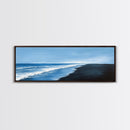Stormy Sea Canvas Print Minimalist Ocean Painting Dark Coastal Art Black and White Beach House Decor Moody Living Room Wall Art