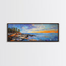 Sunset Coastal Escape Canvas Print, Scenic Ocean Landscape, Nature Wall Art, Beach House Decor, Vibrant Art, Living Room Art