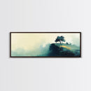 Lone Tree on Hill Canvas Print Minimalist Landscape Art, Tranquil Nature Painting, Neutral Wall Decor, Modern Home Office Artwork