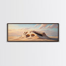 Surreal Beach Sand Formation Canvas Print, Coastal Nature Wall Art, Modern Ocean Landscape Painting, Minimalist Seascape Bedroom Decor
