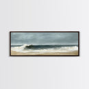 Stormy, Waves, Ocean, Moody, Canvas Print, Coastal Art, Nautical Wall Decor, Living Room Artwork, Dark Beach Painting