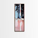 Tall Pines Reflection, Lake Landscape, Tranquil Nature Art, Woodland Wall Decor, Neutral Aesthetic, Cabin Art, Canvas Print
