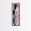 Loon, Reflections, Wildlife, Bird Art, Lake House Decor, Tranquil Wall Art, Waterfowl Painting, Framed Canvas Print