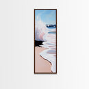 Ocean Wave, Seascape Art, Coastal Home Decor, Framed Canvas Print, Beach Aesthetic, Minimalist Water Art, Blue and White Wall Art