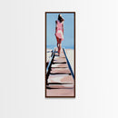 Walk to the Sea, Serene Beach Path, Minimalist Coastal Art, Canvas Print, Ocean Wall Art, Pastel Tones, Relaxing Home Decor