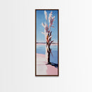 Desert Blossom, Modern Botanical, Pastel Wall Art, Canvas Print, Feminine Nature Decor, Soft Boho Aesthetic, Bedroom Wall Decor