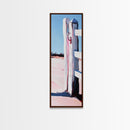 Fence Post, Rustic Landscape, Farmhouse Wall Art, Framed Canvas Print, Minimalist Art, Beach House Decor, Country Home Aesthetic