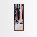 Tall Pines, Modern Forest Art, Coastal Landscape, Canvas Print, Nature Wall Art, Minimalist Home Decor, Earthy Tones, Office Wall Art
