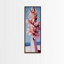 Vibrant Floral, Botanical Art, Abstract Painting, Framed Canvas Print, Bright Home Decor, Nature Inspired, Office Wall Art, Spring Art