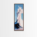 Surreal Wave Art, Blue Ocean Decor, Nature Aesthetic, Framed Canvas Print, Modern Coastal Print, Seaside Room Decor, Nautical Wall Art