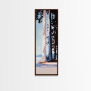 Forest Edge Art, Pastel Tree Print, Tranquil Nature Scene, Framed Canvas Print, Minimalist Landscape, Living Room Wall Art, Modern Decor