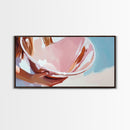Pink Shell, Coastal Art, Beach Inspired, Canvas Print, Boho Wall Art, Minimalist Ocean Decor, Bedroom Wall Art, Beach House Gift