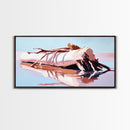 Driftwood Reflection, Coastal Wall Art, Beach House Decor, Nature-Inspired, Neutral Art, Minimalist Style, Canvas Print, Living Room