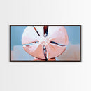 Sand Dollar, Beach Collectible, Coastal Aesthetic, Soft Pastel, Framed Canvas Print, Boho Ocean Art, Living Room Wall Art, Nautical Decor