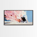 Pink Wave, Ocean Art, Abstract, Canvas Print, Coastal Wall Decor, Surreal Seascape, Beach House Accent, Modern Minimalist Style