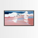 Ocean Wave, Serene Seascape, Coastal Home Decor, Beach Vibes, Minimalist Blue Art, Nautical Aesthetic, Canvas Print, Bathroom Wall Art