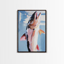 Fish, Realistic, Fishing Art, Lake House Decor, Wildlife Enthusiast Gift, Rustic Cabin Wall Art, Outdoor Theme, Framed Canvas Print