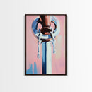 Anchor Close-Up, Marine Theme Art, Boho Coastal Wall Decor, Nautical Abstract Art, Framed Canvas Print, Minimalist Ocean Home Decor