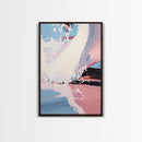 Ocean Wave, Surfer Wall Art, Framed Canvas Print, Abstract Coastal Decor, Modern Beach Painting, Summer Vibes Artwork, Surf Art