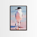Seabird, Coastal Wildlife Art, Framed Canvas Print, Beach House Wall Decor, Nature Painting, Modern Home Aesthetic, Ocean Inspired