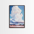 Storm Clouds, Dramatic Sky Art, Framed Canvas Print, Landscape Decor, Moody Weather Painting, Nature Artwork, Living Room Aesthetic