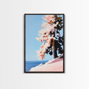 Serene, Mountain View, Pine Tree, Framed Canvas Print, Nature Inspired Wall Art, Peaceful Landscape, Minimalist Home Decor, Office Art
