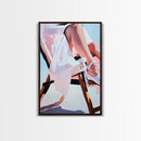 Relaxing Moment, Summer Vibes, Elegant Legs, Canvas Print, Feminine Art, Minimalist Aesthetic, Bedroom Wall Art, Chic Modern Decor