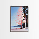Pink Reflection, Modern Wall Art, Minimalist Decor, Aesthetic Print, Abstract Painting, Framed Canvas Print, Boho Bedroom Art, Gift