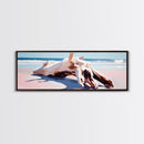 Driftwood, Ocean Waves, Canvas Print, Coastal Wall Art, Beach House Decor, Minimalist Seascape, Natural Tones, Boho Home Aesthetic