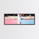 Pink Reflection, Abstract Art, Feminine Aesthetic, Soft Pastel Painting, Canvas Print, Minimalist Wall Art, Bedroom Wall Decor