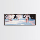 Snowy Forest, Winter Scene, Tranquil Beauty, Framed Canvas Print, Cozy Wall Art, Christmas Home Decor, Minimalist Winter Artwork